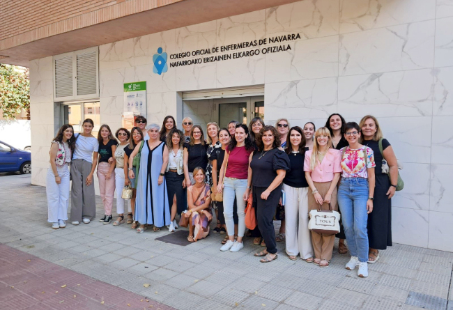 Enfermeras asistentes al encuentro de Atención Primaria celebrado en la sede de Tudela de COENAV