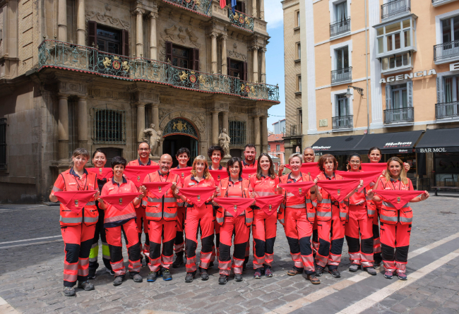 Representantes de la Subdirección de Urgencias de Navarra (Foto: Ayuntamiento de Pamplona)
