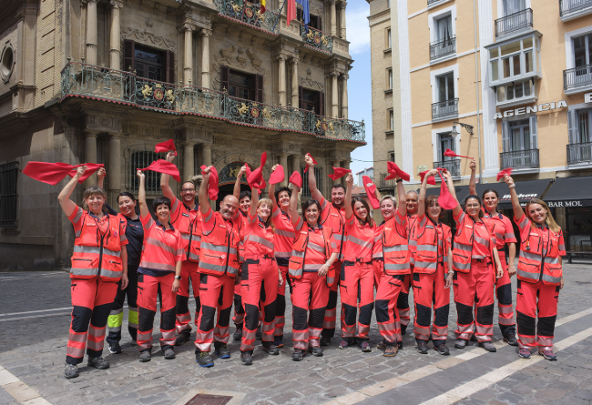 Representantes de la Subdirección de Urgencias de Navarra (Fotos y vídeo: Ayuntamiento de Pamplona)