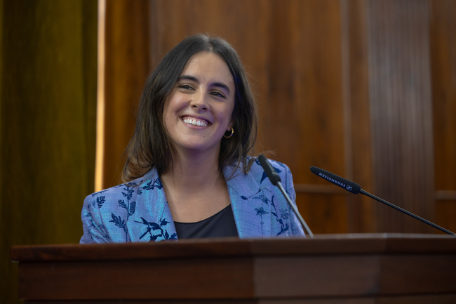 Beatriz Esquisabel ha defendido su tesis en la Facultad de Enfermería de la Universidad de Navarra (Fotos: Manuel Castells)