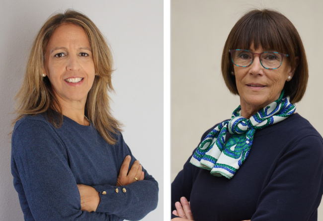 Nely Soto, izquierda, es profesora titular de la UPNA, y Mercedes Ferro, vicepresidenta de la Asociación Nacional de Directivos de Enfermería
